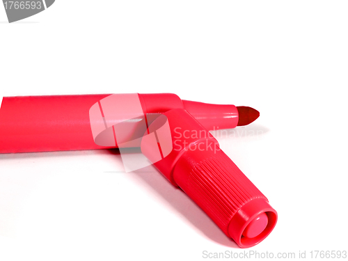 Image of the red marker on a white background