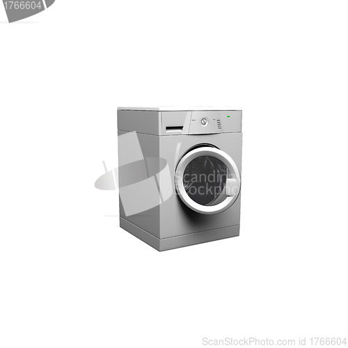 Image of Washing machine on a white background. 3d illustration