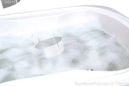 Image of bath tube with bubbles