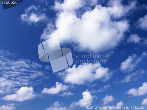 Image of Blue sky with clouds