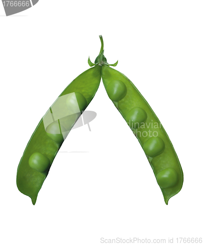 Image of peas isolated on white