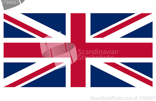 Image of Great Britain flag against a white background