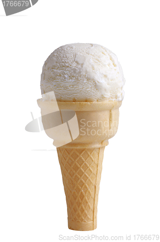 Image of Vanilla soft ice cream on cone