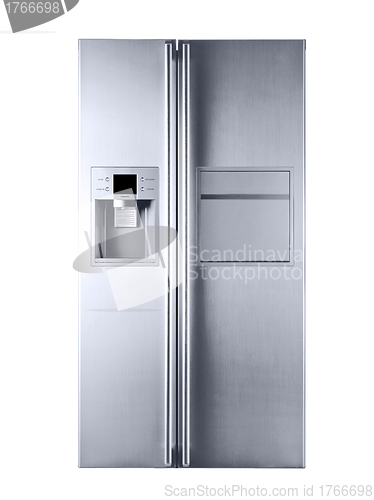 Image of Picture a beautiful refrigerator on a white background