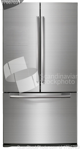 Image of Modern refrigerator isolated on white