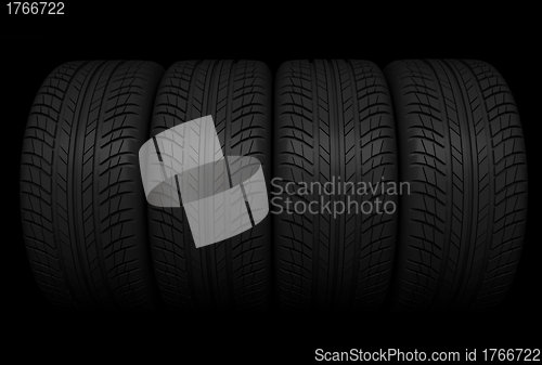 Image of Stack of car wheel