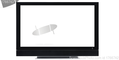 Image of LCD screen TV with white background and place for your image