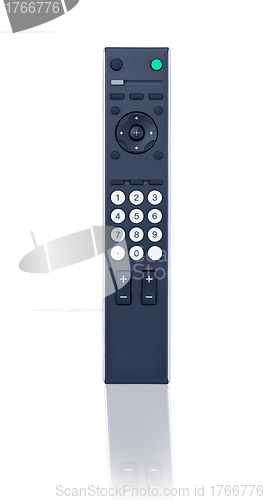 Image of TV remote control isolated on white