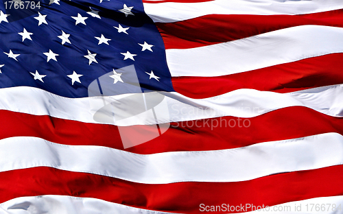 Image of American flag background - shot and lit in studio