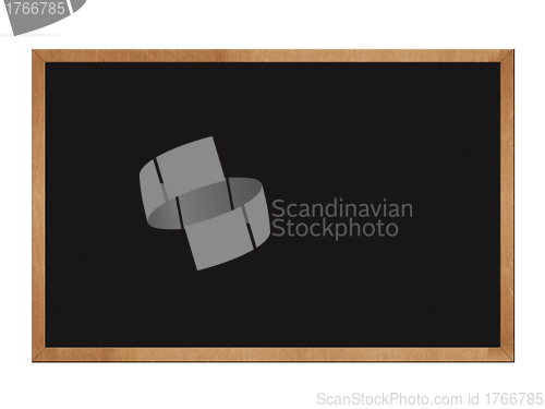 Image of empty blackboard with wooden frame