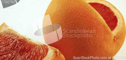Image of orange slices on a white