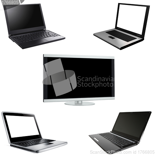 Image of Laptops with plasma  isolated
