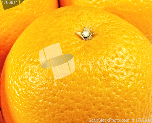 Image of Ripe orange isolated on white background