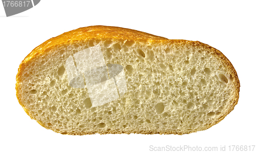 Image of Fresh bread slice isolated on white background
