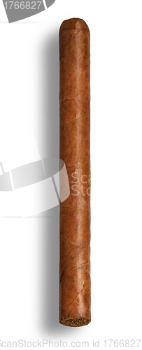 Image of isolated long elegant brown cigar