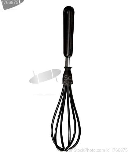 Image of Plastic whisk (eggbeater), isolated on a white background.