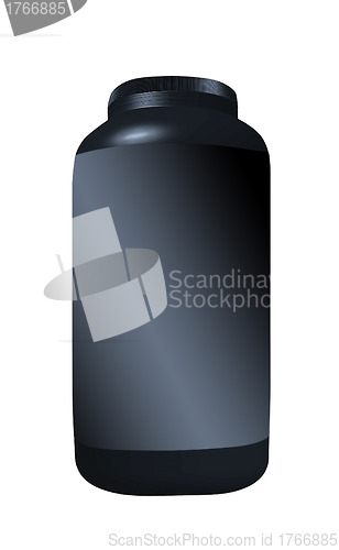 Image of Black Cream container isolated over the white background