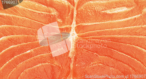 Image of red raw salmon fish food