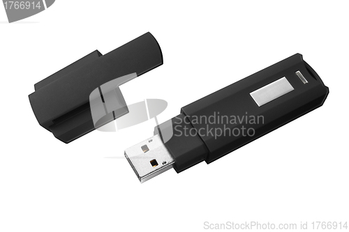 Image of usb flash drive with copy space for sign