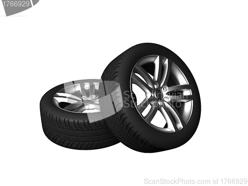 Image of 3d tires and allow wheels