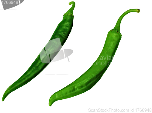 Image of Green pepper isolated on a white background