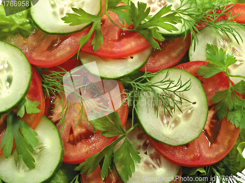 Image of Tomato salad with cucumber