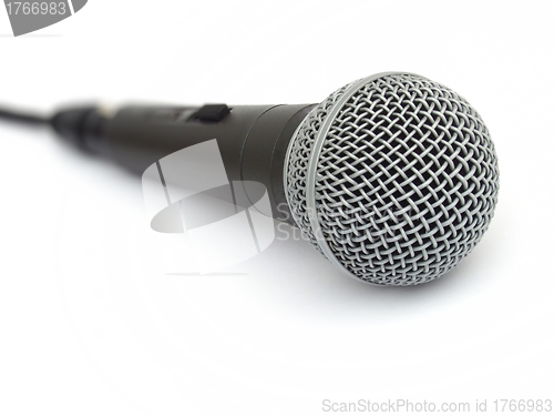 Image of microphone on a white background