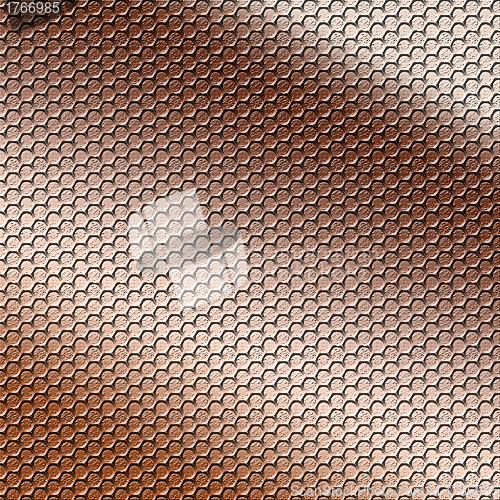Image of metal background with hexagon