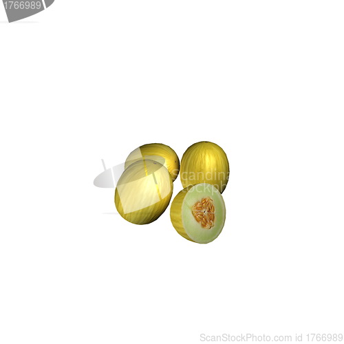 Image of One and a half butternut pumpkin on white background