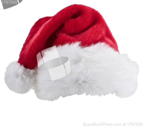 Image of Santa's red hat isolated on white background