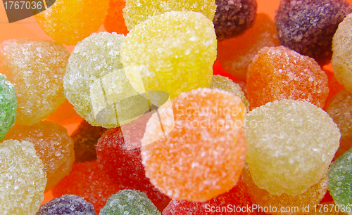 Image of Fruit candy multi-colored all sorts, a background