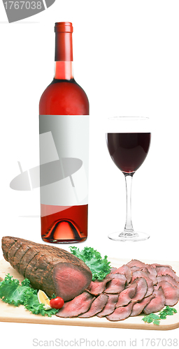 Image of Red wine and meat