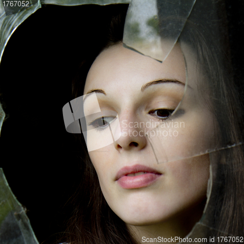 Image of Pensive woman