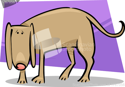 Image of cartoon doodle of sad dog