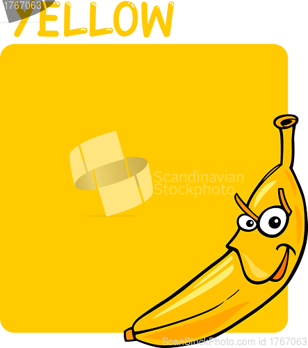 Image of Color Yellow and Banana Cartoon