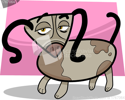 Image of cartoon doodle of funny dog