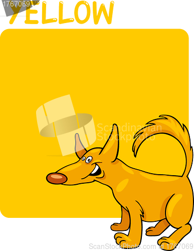 Image of Color Yellow and Dog Cartoon