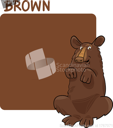 Image of Color Brown and Bear Cartoon