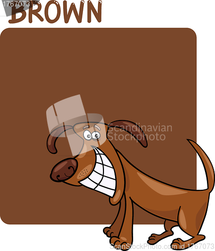 Image of Color Brown and Dog Cartoon