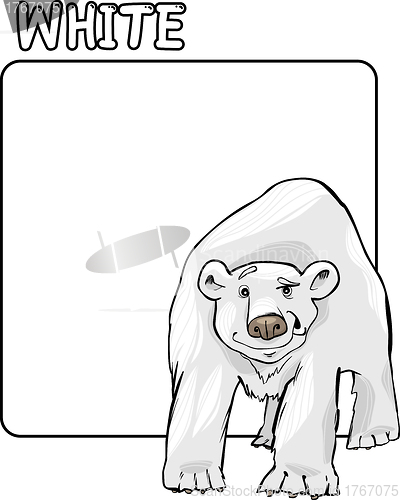 Image of Color White and Polar Bear Cartoon