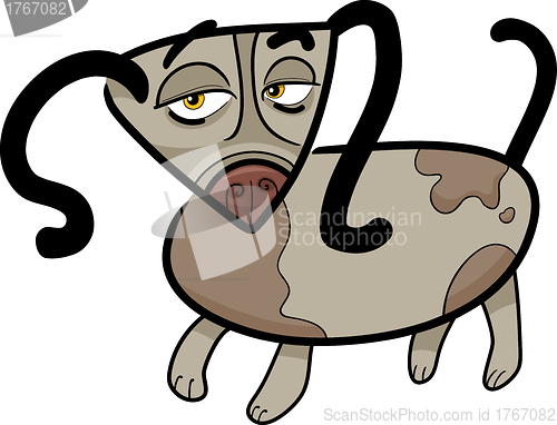 Image of cartoon doodle of funny dog