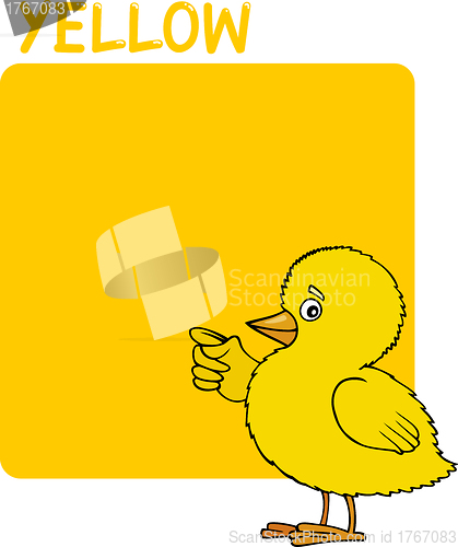 Image of Color Yellow and Chick Cartoon
