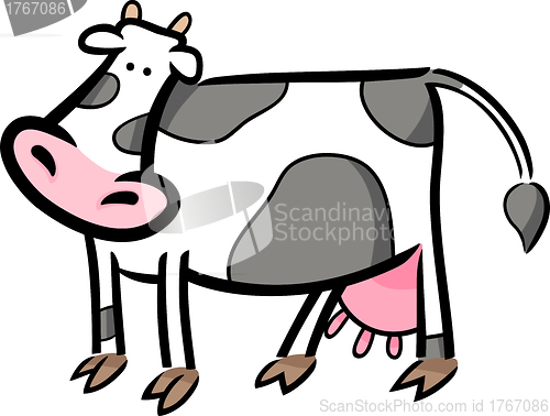 Image of cartoon doodle of farm cow