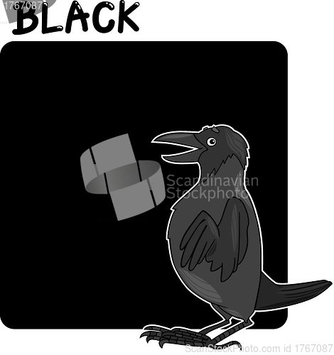 Image of Color Black and Crow Cartoon