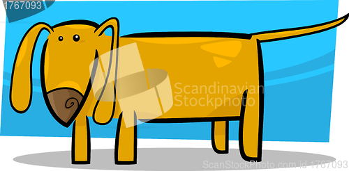Image of cartoon doodle of funny dog