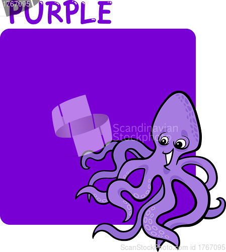 Image of Color Purple and Octopus Cartoon