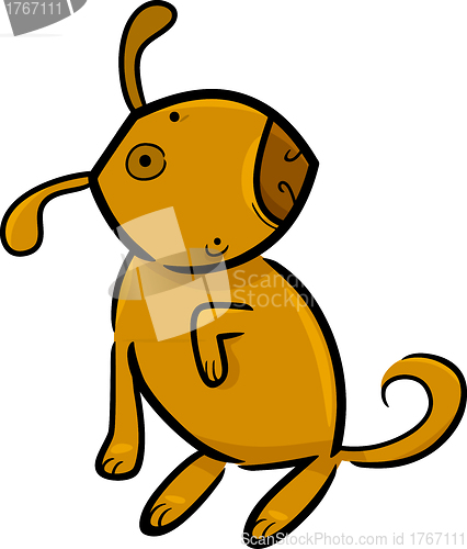 Image of cartoon doodle of cute dog
