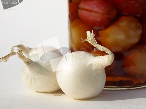 Image of White onions upclose