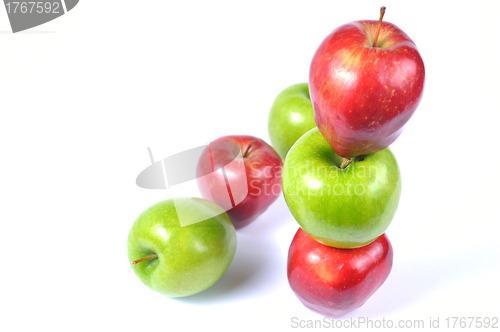 Image of red and green apples