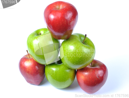 Image of red and green apples